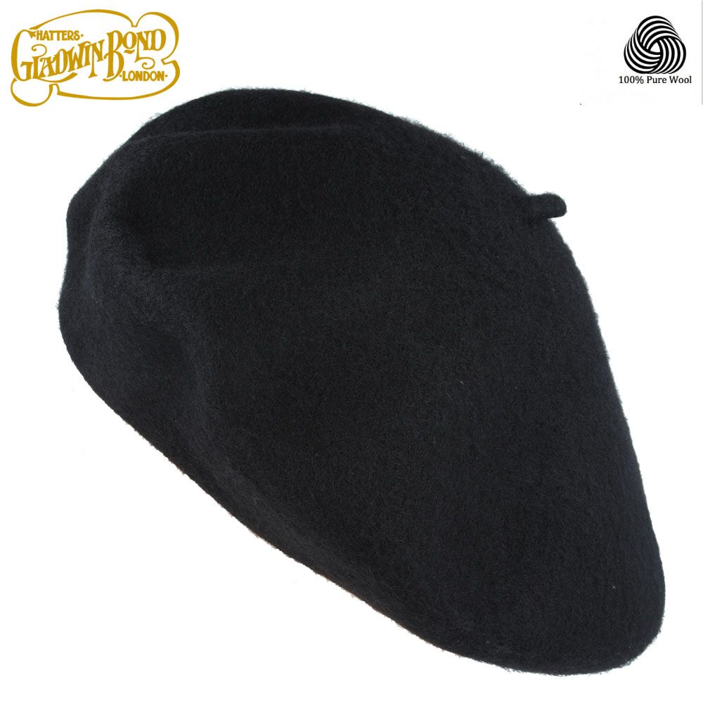 Gladwin Bond Wool Beret for Women & Men 100% Wool French Basque Style Hat 56-61c