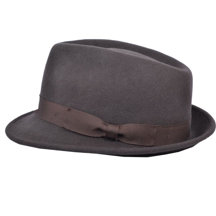 Men's Wool Felt Trilby Hat Crushable Packable Travel Fedora Style Classic Breeze