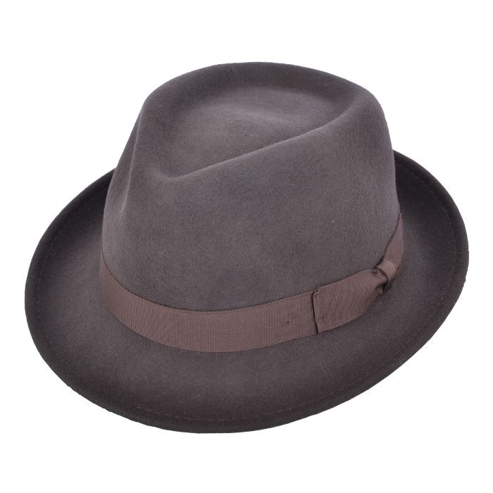 Men's Wool Felt Trilby Hat Crushable Packable Travel Fedora Style Classic Breeze