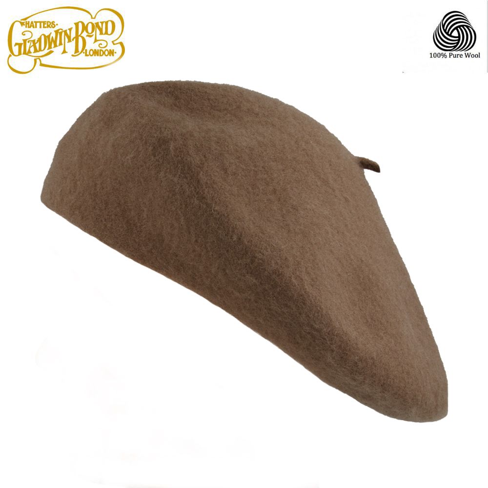 Gladwin Bond Wool Beret for Women & Men 100% Wool French Basque Style Hat 56-61c