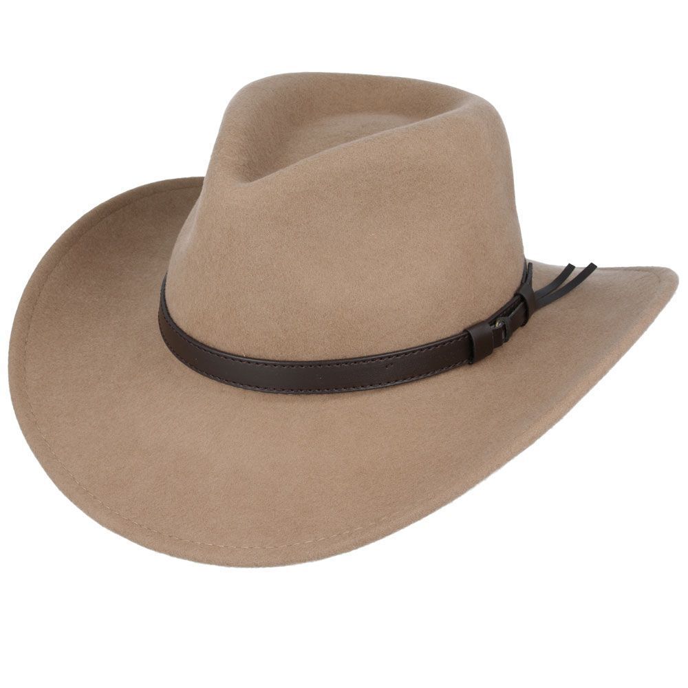 Cowboy Crashable Hat 100% Wool Handmade Wide Brim Western style Premium Quality