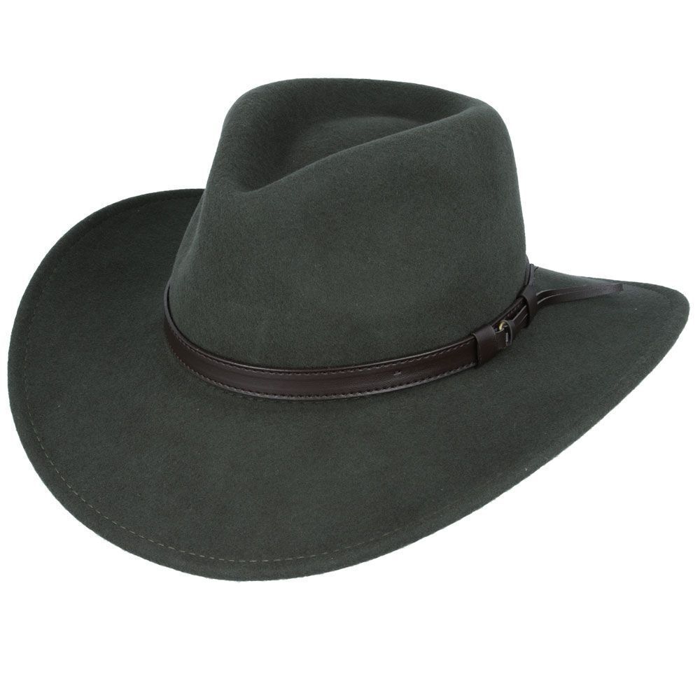 Cowboy Crashable Hat 100% Wool Handmade Wide Brim Western style Premium Quality