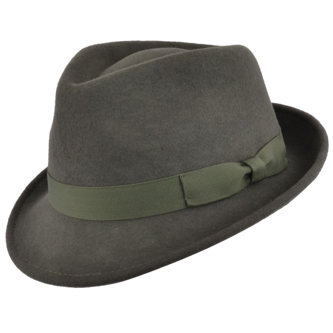 Men's Wool Felt Trilby Hat Crushable Packable Travel Fedora Style Classic Breeze