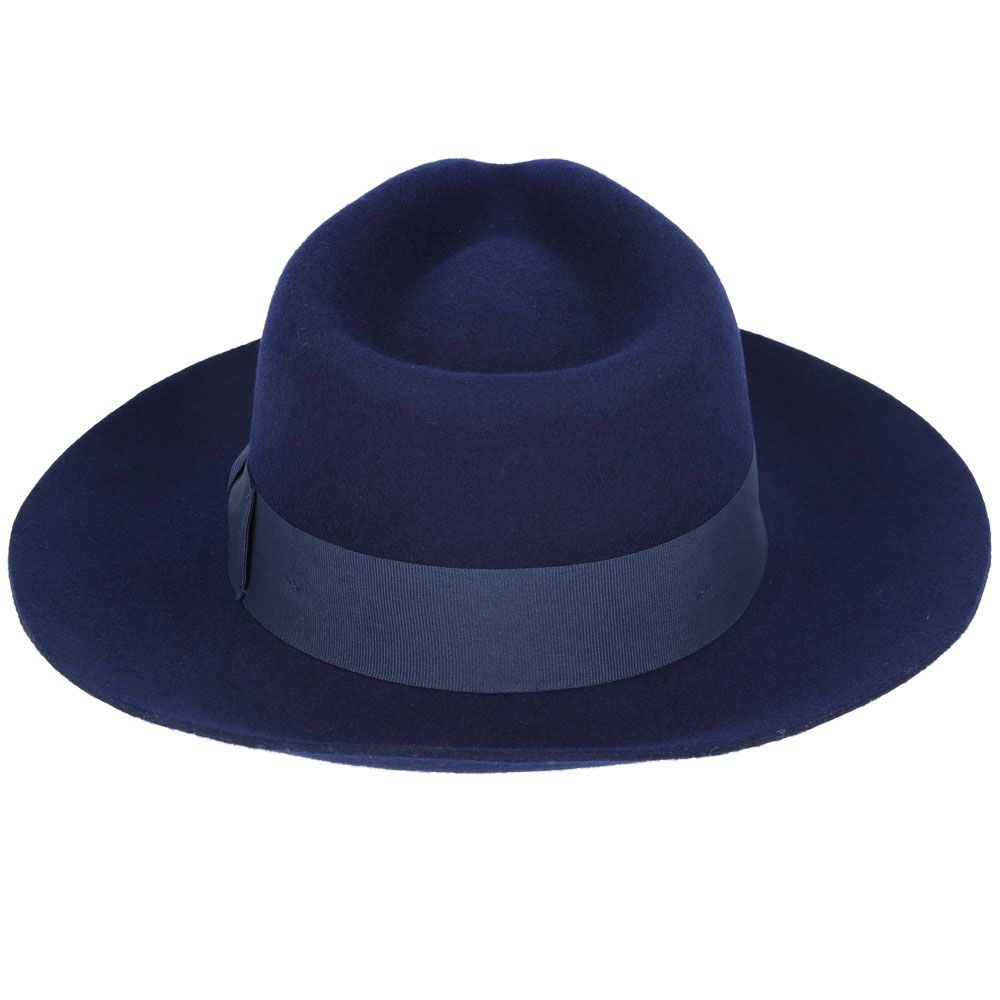 Stiff Snap Brim Fedora 100% Wool Felt Gladwin Bond Classic Dress Hat & Grosgrain