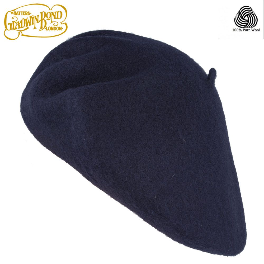 Gladwin Bond Wool Beret for Women & Men 100% Wool French Basque Style Hat 56-61c