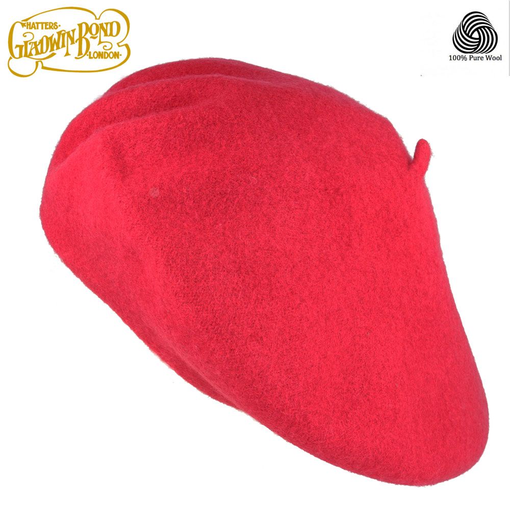 Gladwin Bond Wool Beret for Women & Men 100% Wool French Basque Style Hat 56-61c
