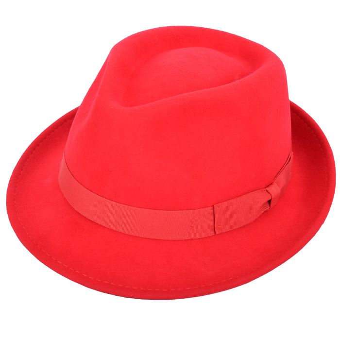 Men's Wool Felt Trilby Hat Crushable Packable Travel Fedora Style Classic Breeze