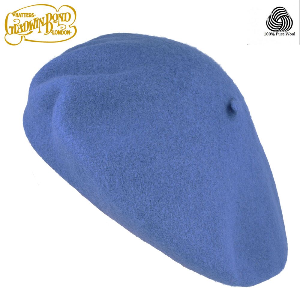 Gladwin Bond Wool Beret for Women & Men 100% Wool French Basque Style Hat 56-61c