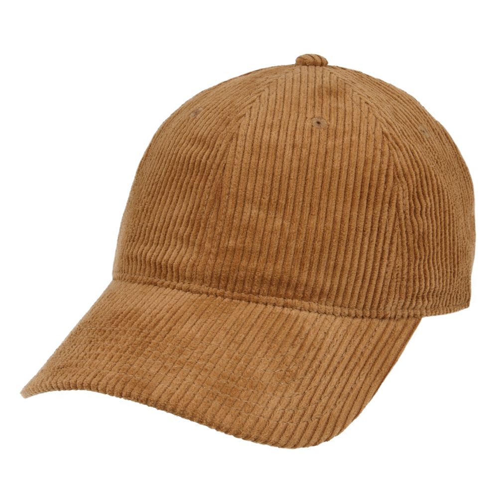 Stylish Corduroy  Cap - Soft Cotton Baseball Hat - Adjustable Fit  Curved Birm