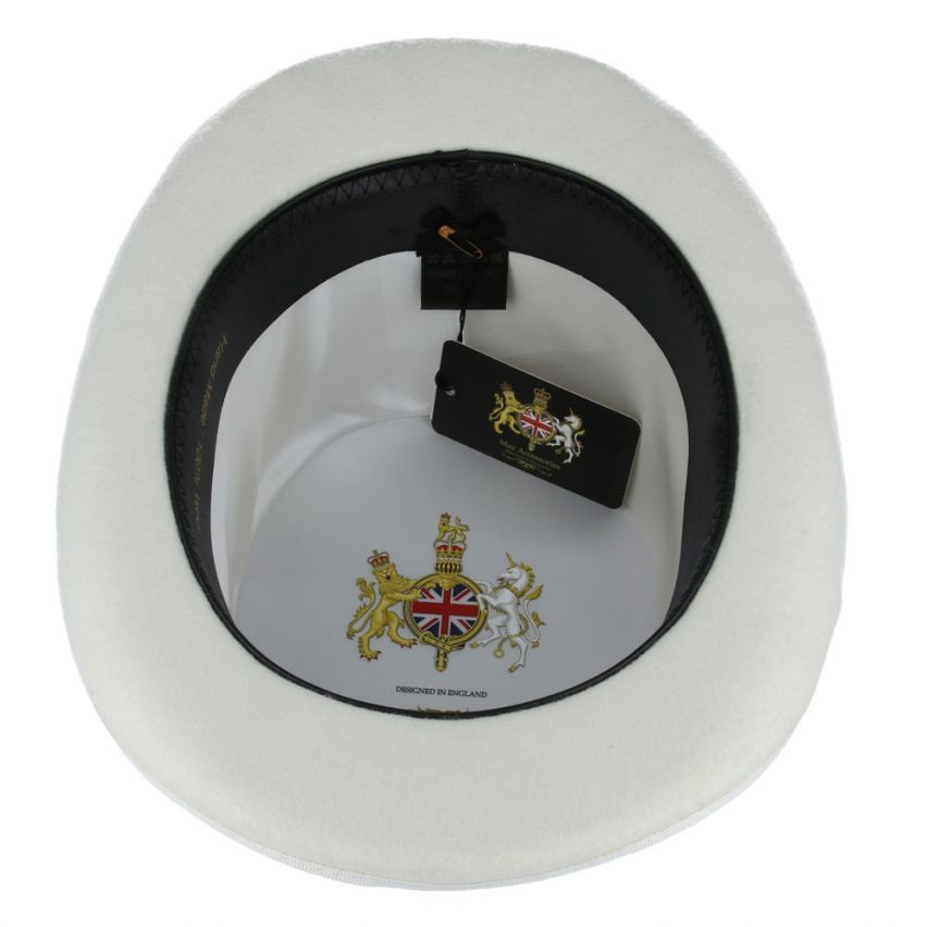 Dapper Wool Felt Top Hat Classic Formal Wear with Removable Feather Steampunk