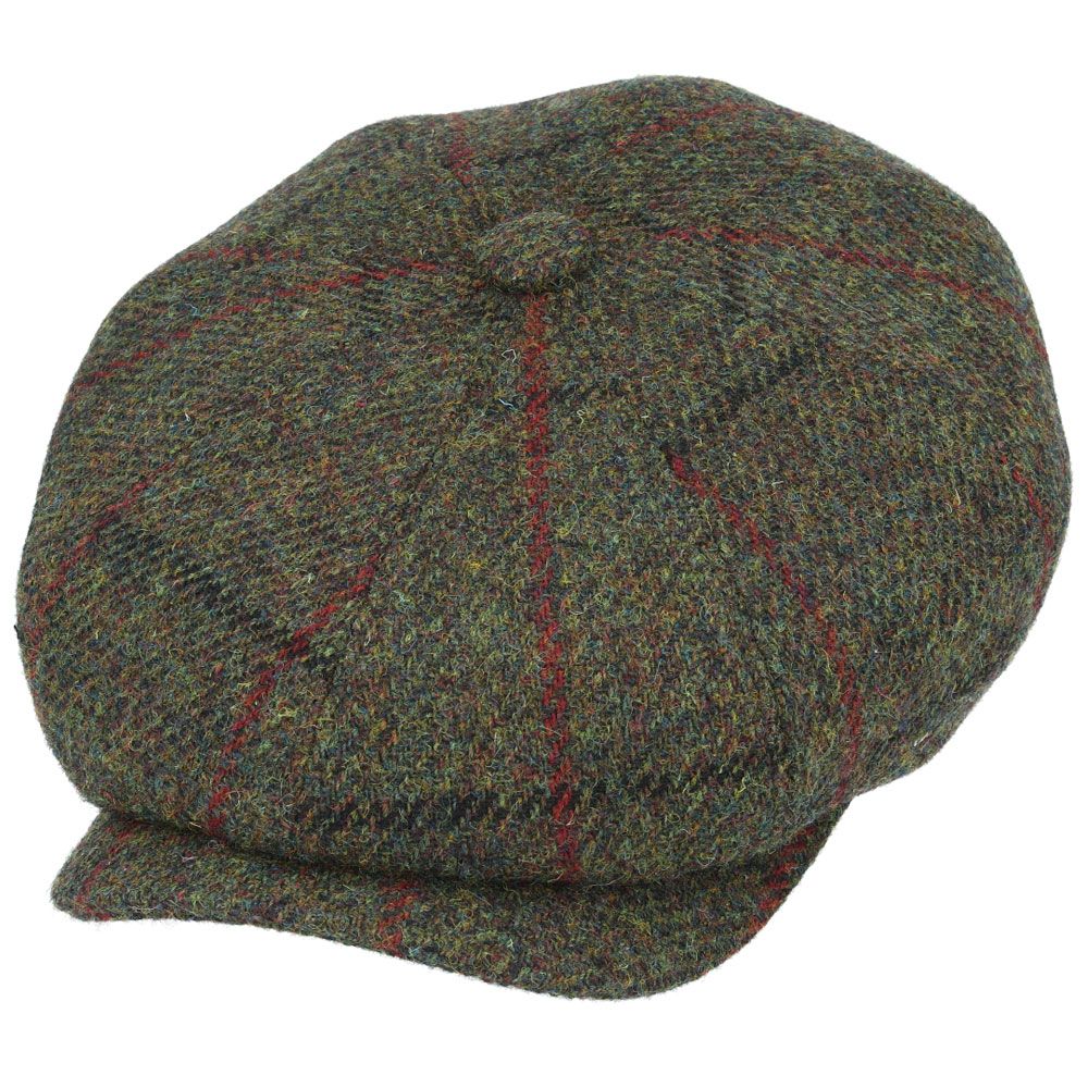 Share Newsboy Green Flat Caps 100% Scotish Wool Gatsby Hats Harris Tweed Baker Boy Cap
