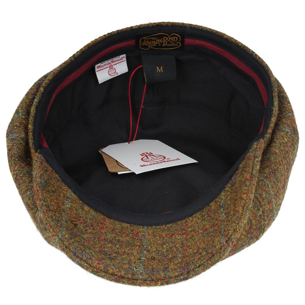 Gladwin Bond Harris Tweed Wool Newsboy Cap – Green