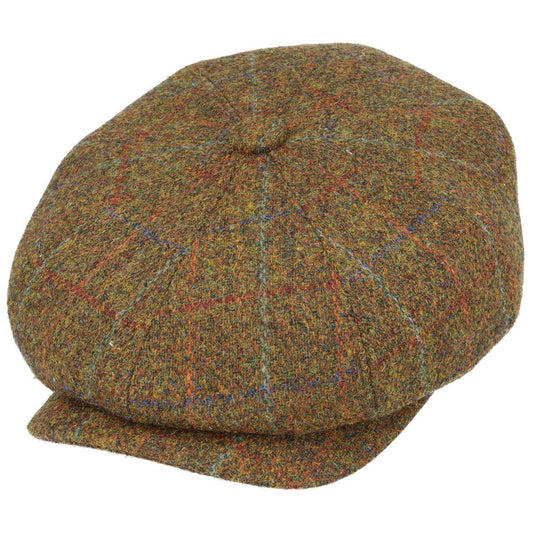 Gladwin Bond Harris Tweed Wool Newsboy Cap – Green