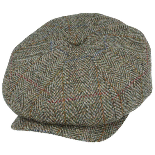 Gladwin Bond Harris Tweed Wool Newsboy Cap – Green