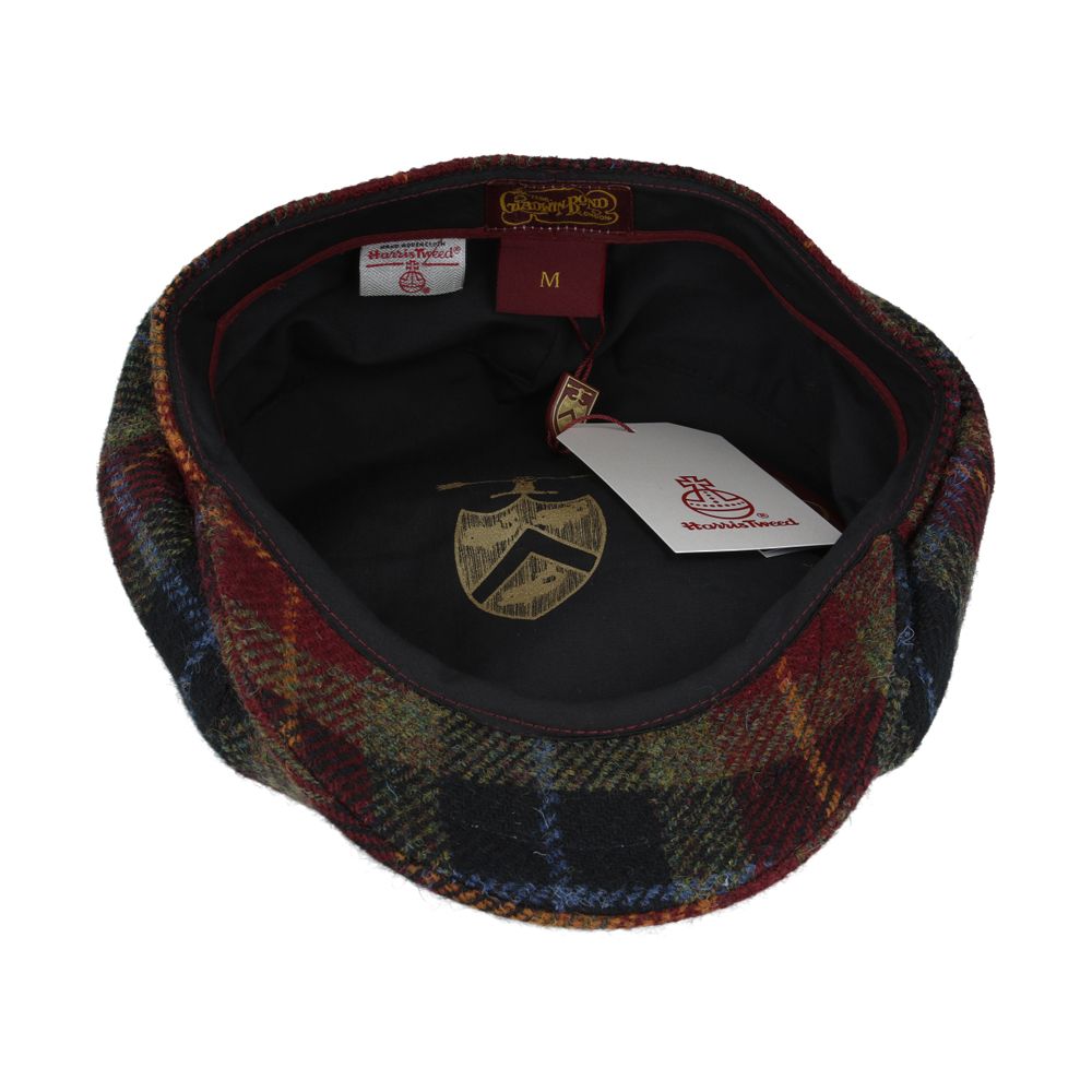 Gladwin Bond Burgundy Hat 100% Wool Newsboy Flat Caps Harris Tweed Baker Boy Cap