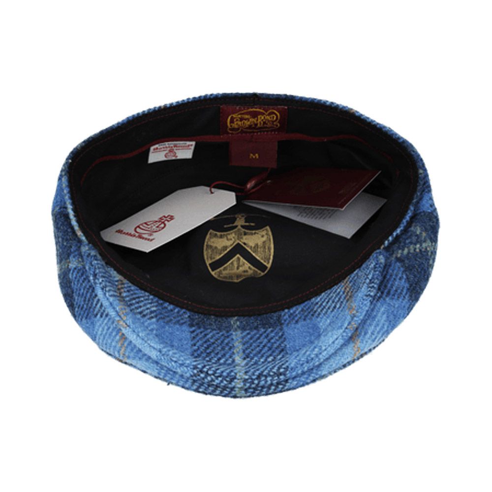 Gladwin Bond Harris Tweed Wool Newsboy Cap – Blue