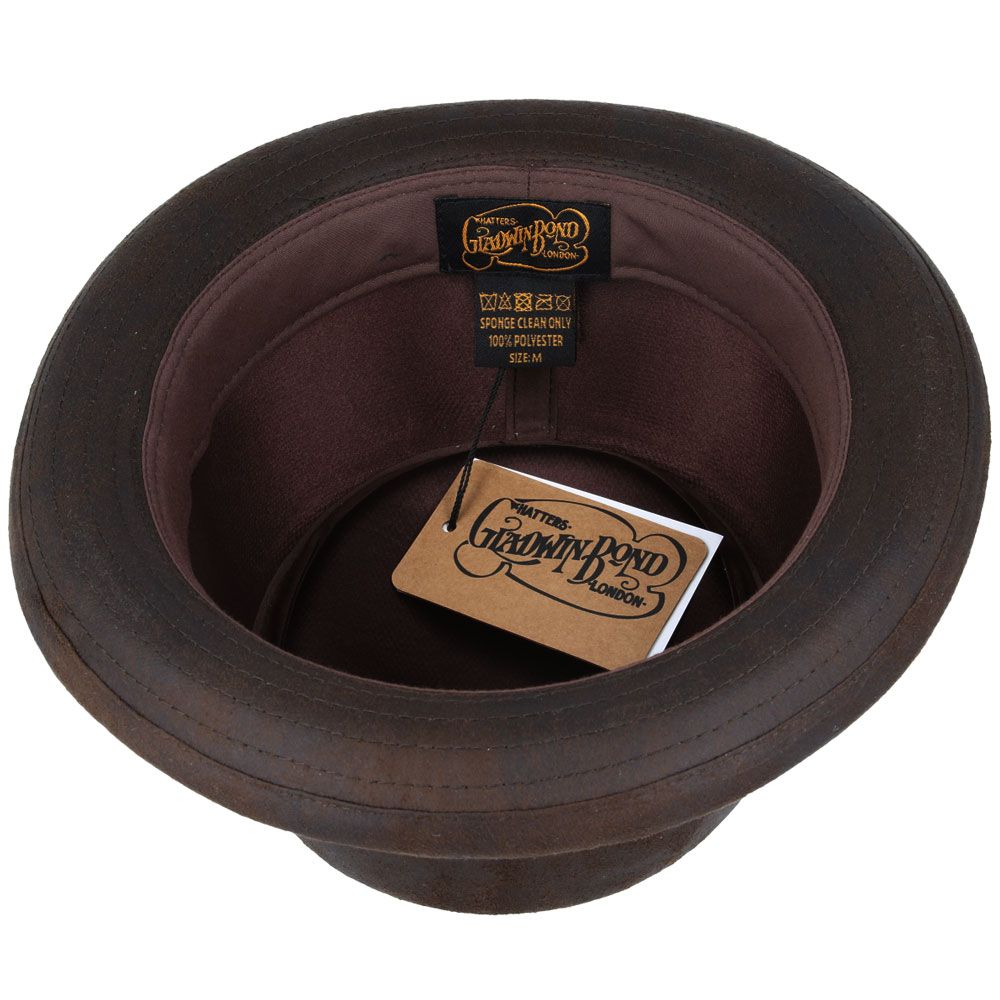 Classic Retro Pork Pie Hat by Gladwin Bond Water Resistant Timeless Style Fedora