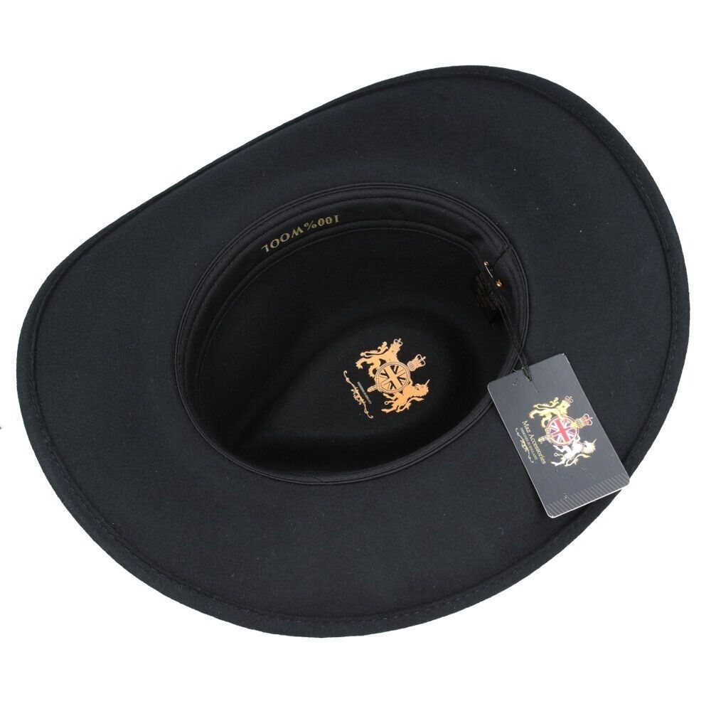 Cowboy Crashable Hat 100% Wool Handmade Wide Brim Western style Premium Quality