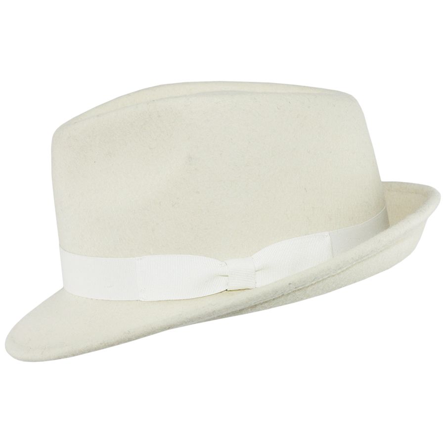 Men's Wool Felt Trilby Hat Crushable Packable Travel Fedora Style Classic Breeze