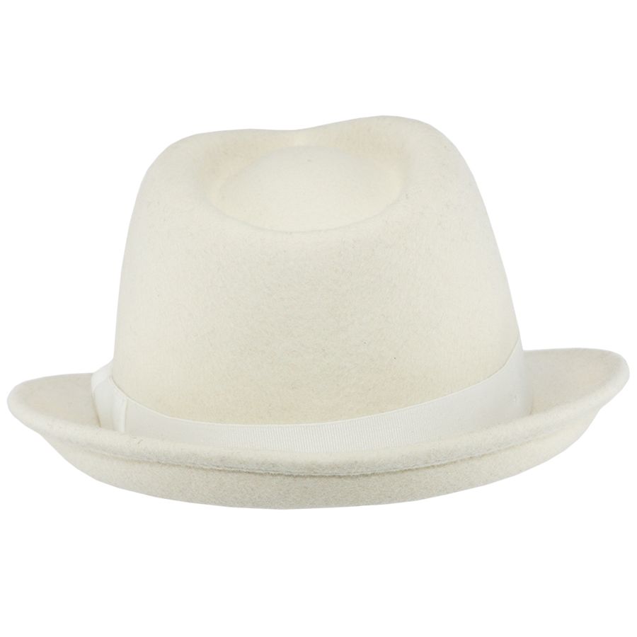 Men's Wool Felt Trilby Hat Crushable Packable Travel Fedora Style Classic Breeze