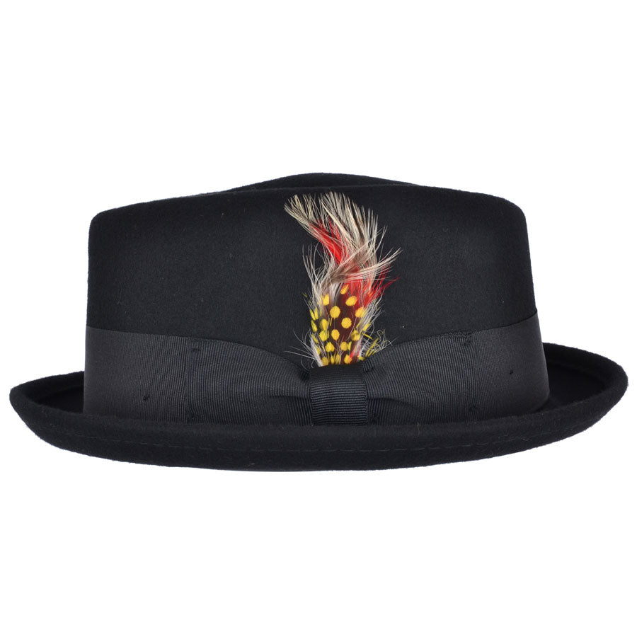 💎 Top Quality 100%  Wool Crushable Porkpie Hat Diamond Crown Packable Design 💎
