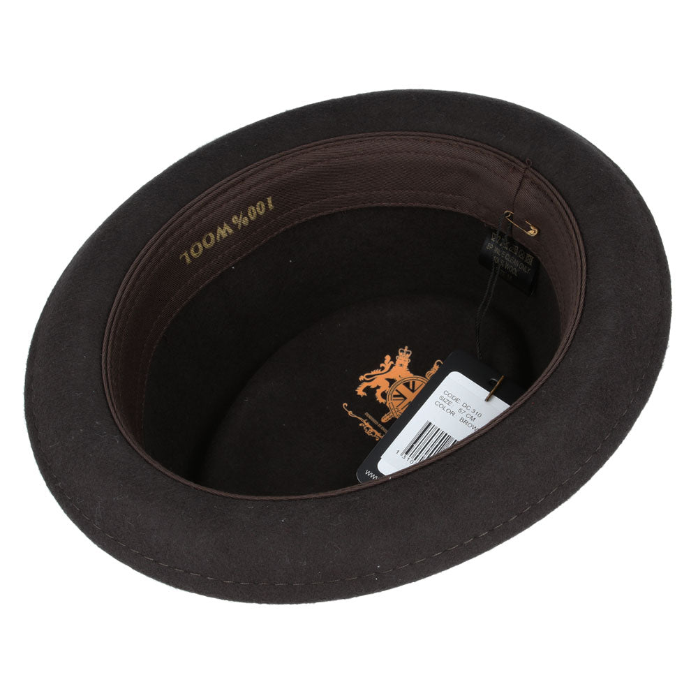 💎 Top Quality 100%  Wool Crushable Porkpie Hat Diamond Crown Packable Design 💎