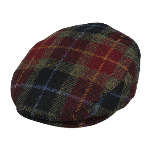 Gladwin Bond Harris Check Tweed Wool Flat Cap