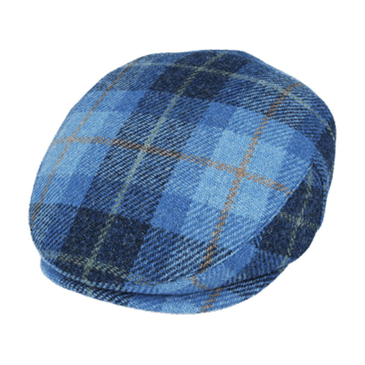 Gladwin Bond Harris Tweed Wool Flat Cap – Blue