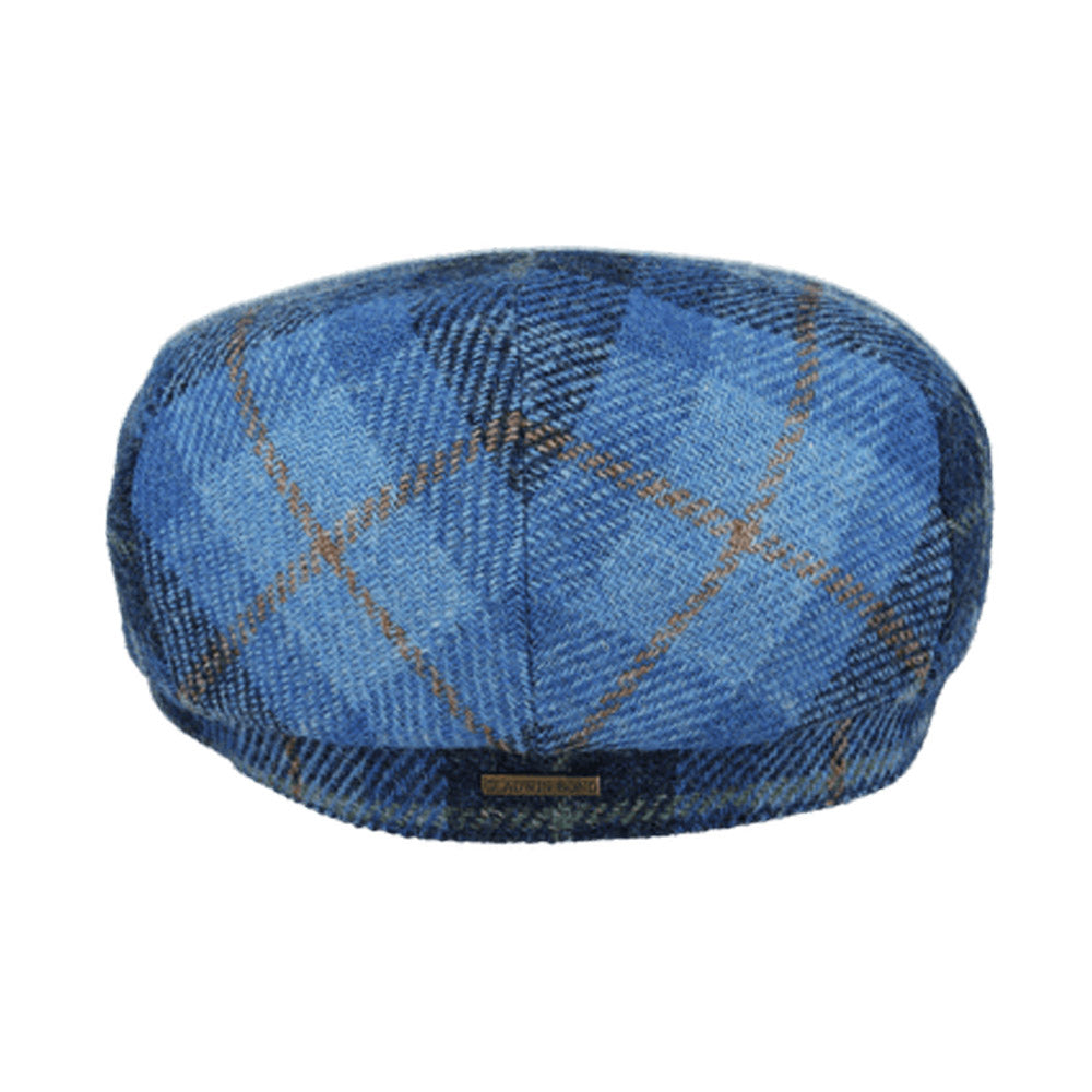 Gladwin Bond Harris Tweed Wool Flat Cap – Blue
