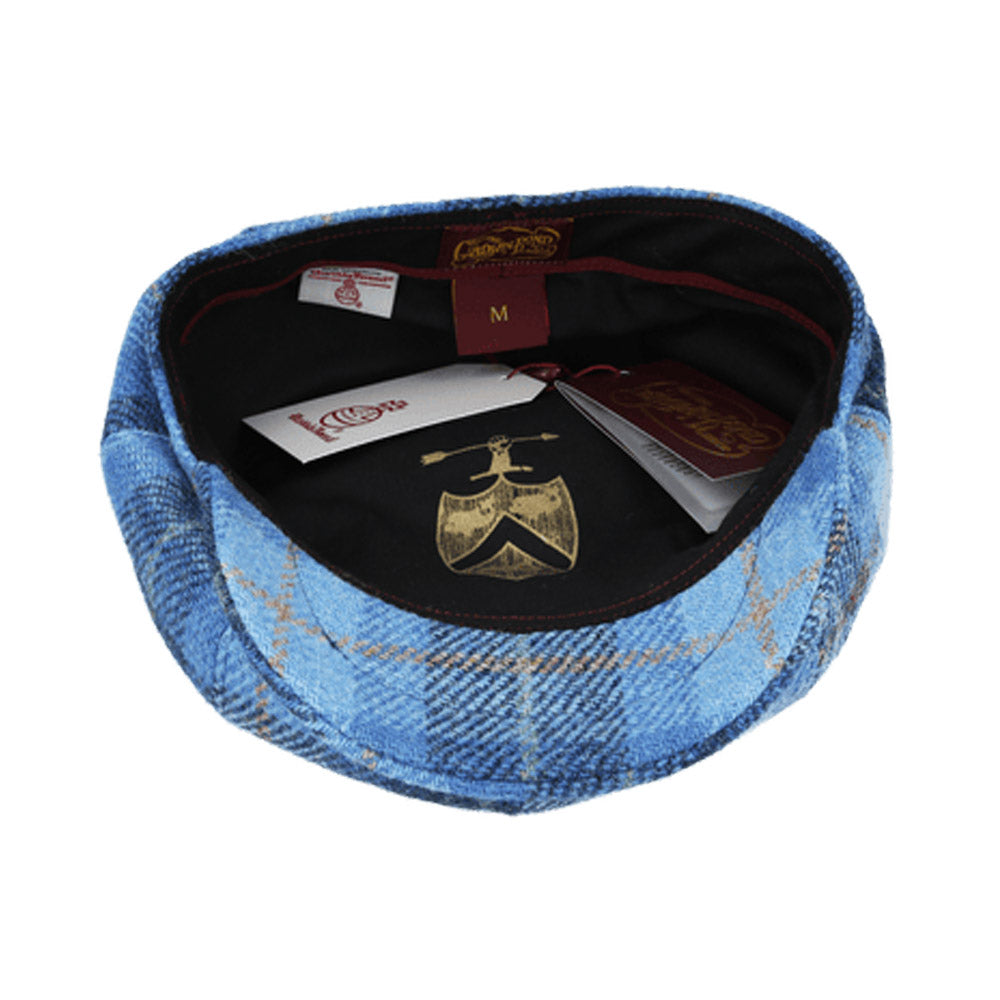 Gladwin Bond Harris Tweed Wool Flat Cap – Blue