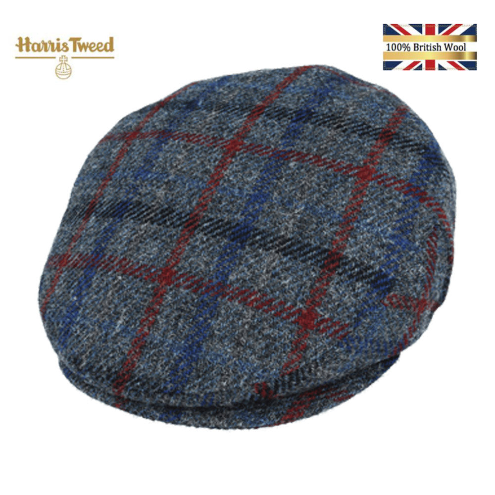 Gladwin Bond Harris Tweed Wool Flat Cap – Grey