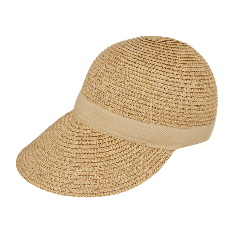 Backless Paper Straw Sun Hat Visor Cap Beach Handmade Adjustable Summer Women UV