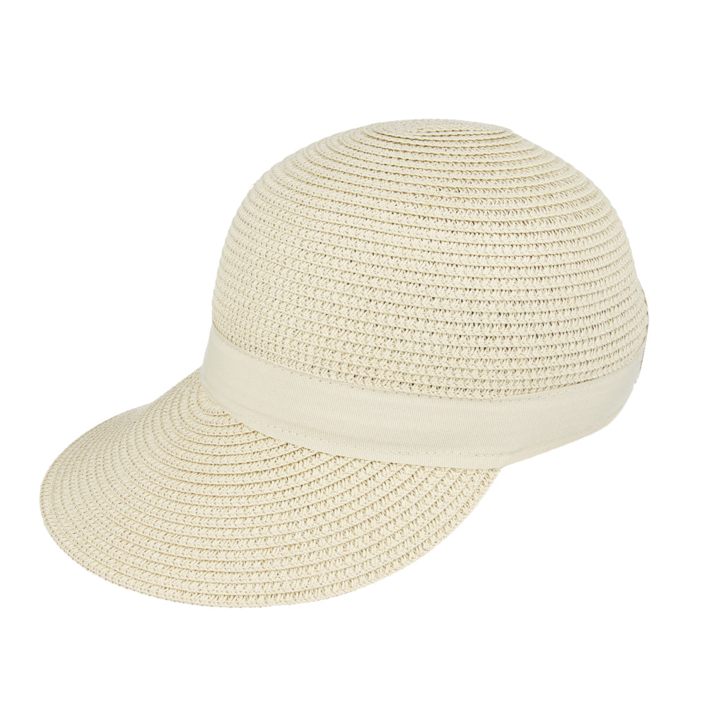 Backless Paper Straw Sun Hat Visor Cap Beach Handmade Adjustable Summer Women UV