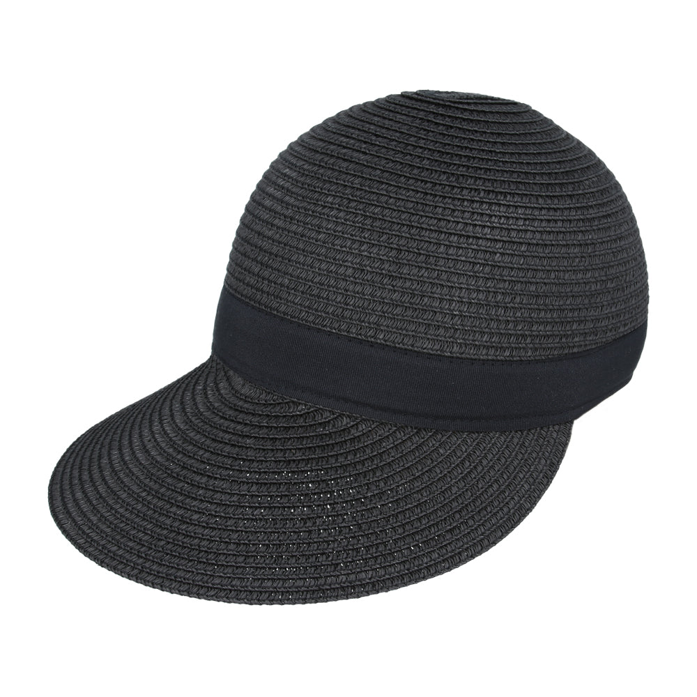 Backless Paper Straw Sun Hat Visor Cap Beach Handmade Adjustable Summer Women UV