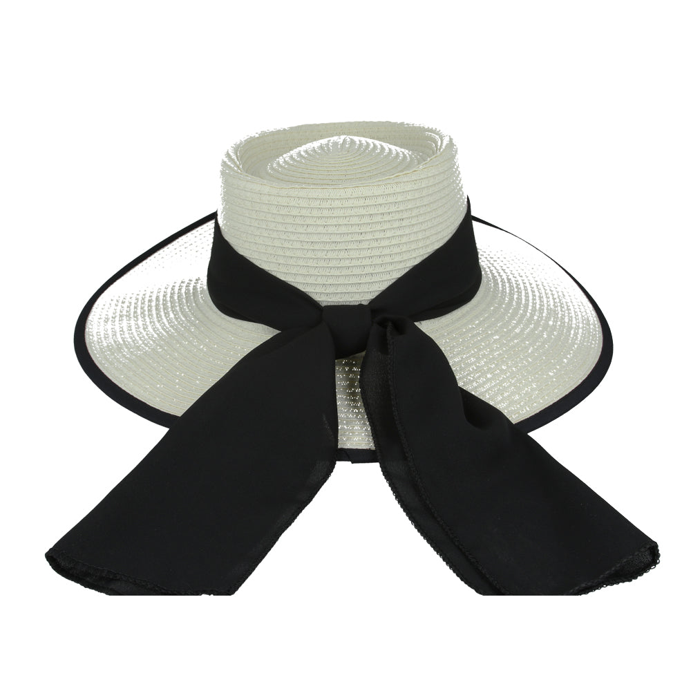 Paper Straw Pork Pie Hat Wide Brim Summer Beach Adjustable Handmade Women hat