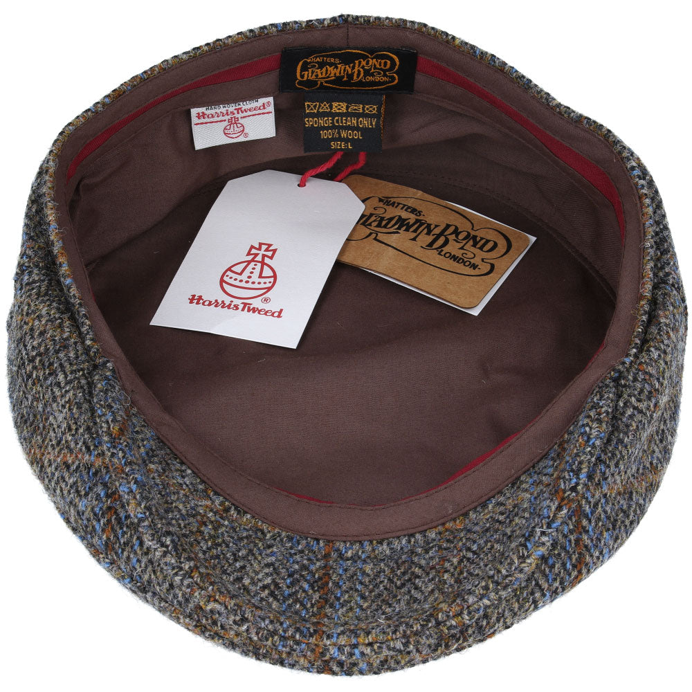 Gladwin Bond Harris Tweed Wool Flat Caps