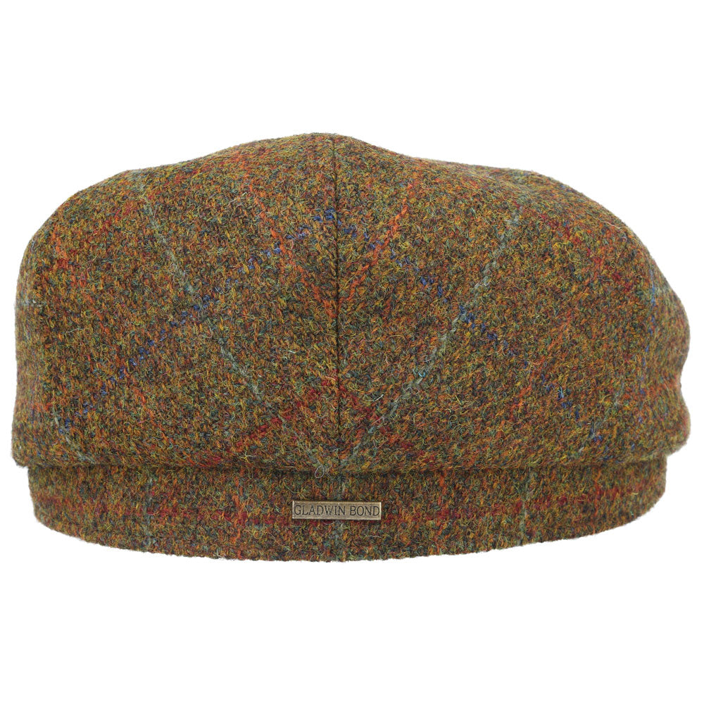 Gladwin Bond Harris Tweed Wool Flat Cap – Green
