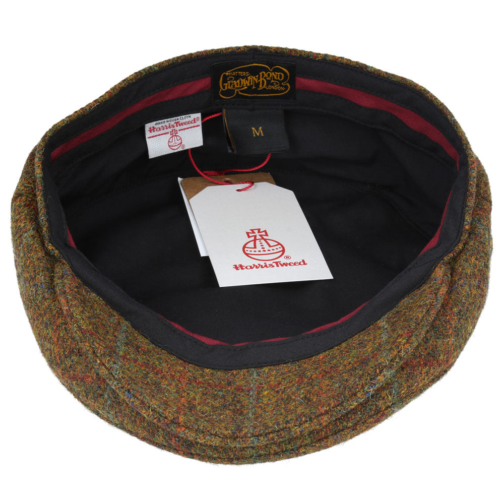 Gladwin Bond Harris Tweed Wool Flat Cap – Green