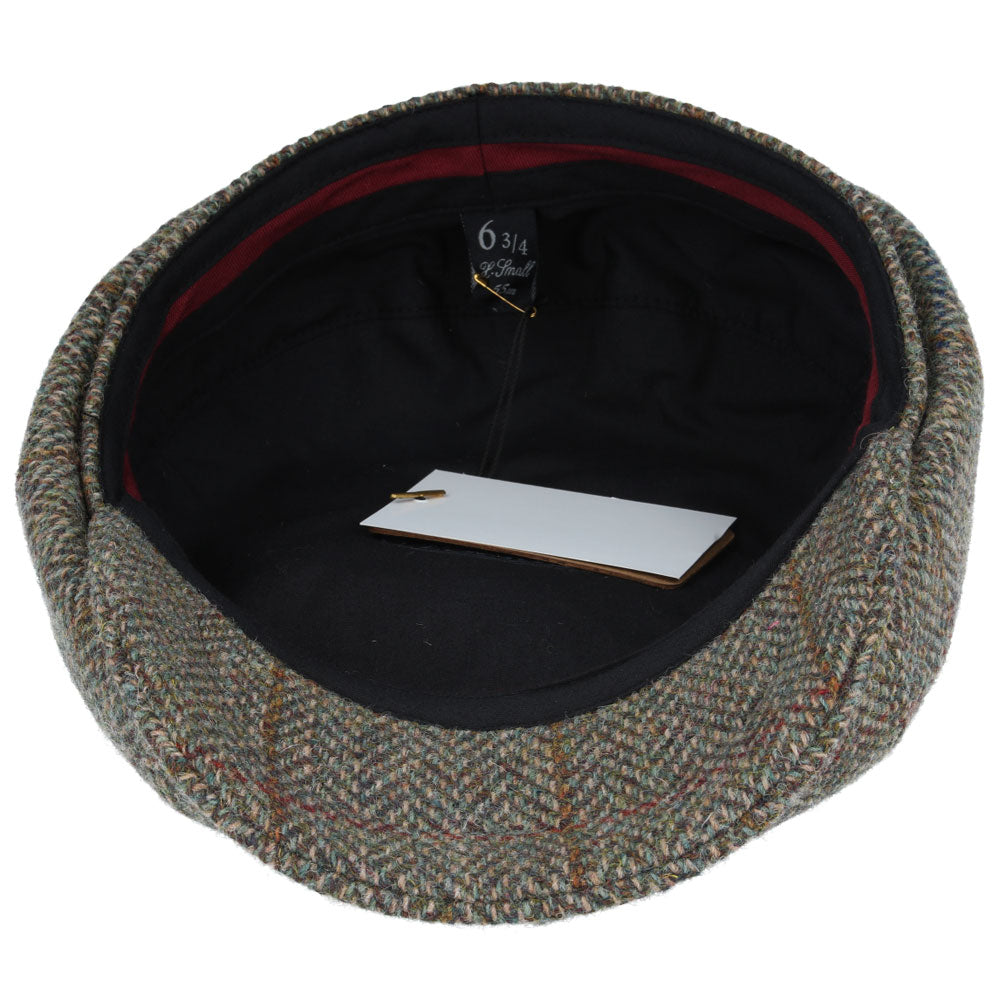 Gladwin Bond Harris Tweed Wool Flat Cap – Green